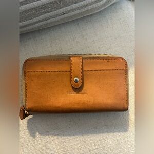 Dooney & Bourke Alto  Natural Leather Double Zip Wallet
